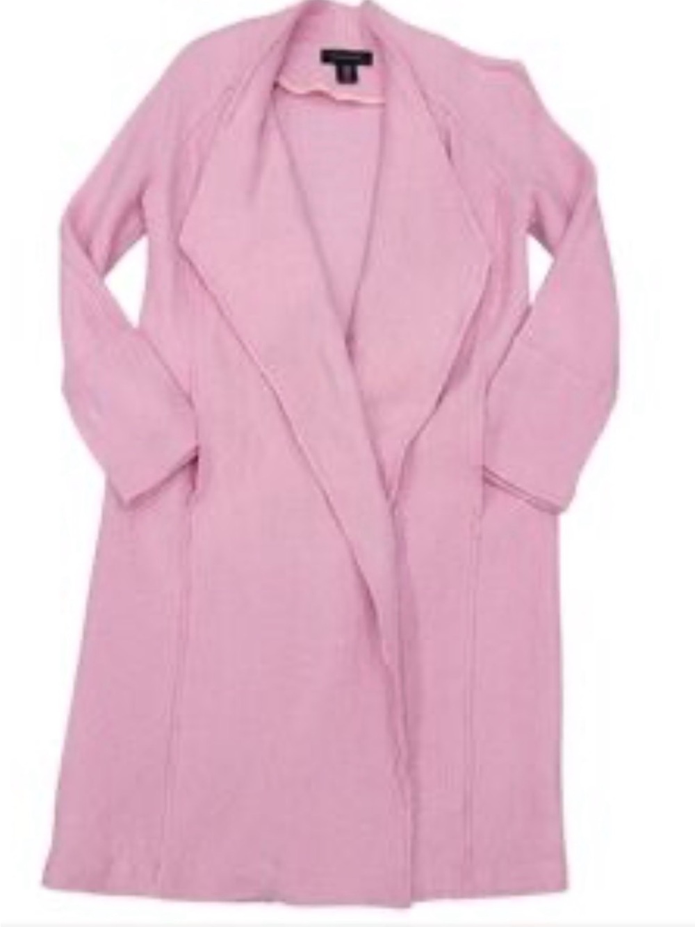 TAHARI Mauve Pink Wool Blend Open Front Coat